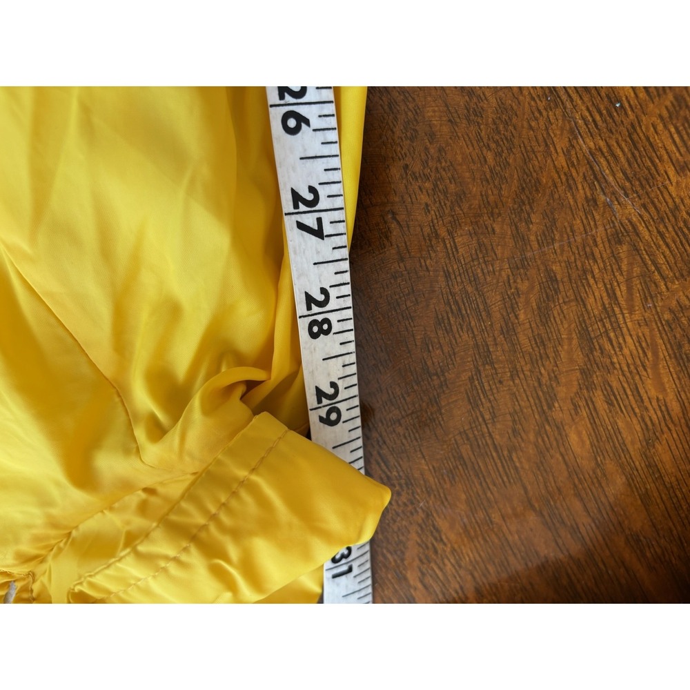 Vintage Duckster Jacket Mens Medium Yellow Clinton Country Club Windbreaker 80s - Picture 6 of 6